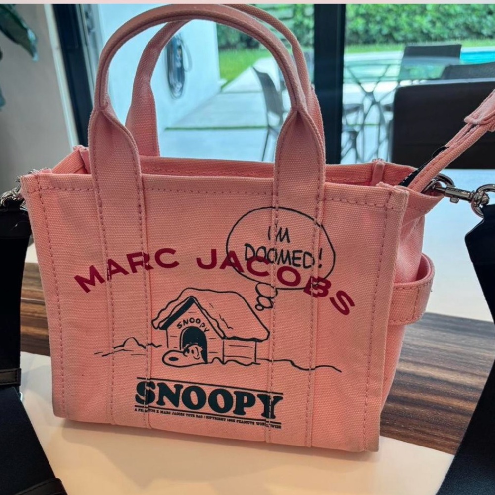 Marc Jacobs Pink Snoopy Tote Bag